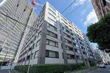 ザパームス月島ルナガーデンの外観（西側から）