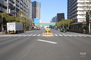 敷地南東側の前面道路