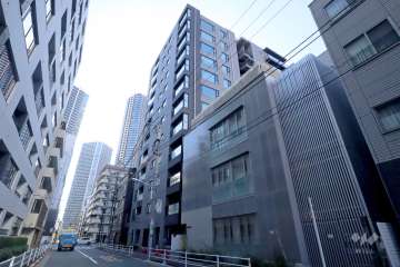 シティハウス勝どきステーションコートの外観(北側から)