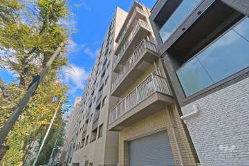 サンウッド東京茅場町パークフロントの外観（南西側から）