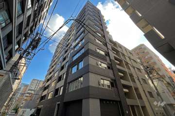 クレヴィア東京八丁堀新川ザレジデンスの外観（北側から）