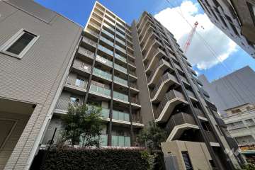 クレヴィア東京八丁堀新川ザレジデンスの外観（北西側から）