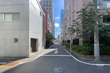 敷地北側の前面道路