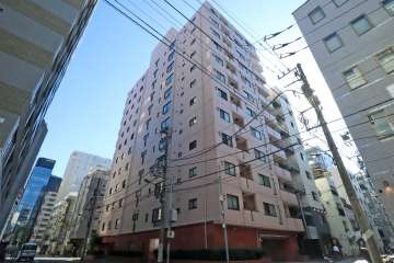 パロス新富町の外観(北西側から)