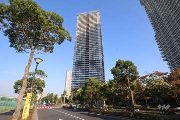 パークタワー晴海の外観(西側から)　　