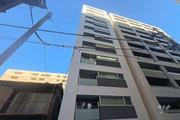 グリーンパーク築地の外観（南東側から）