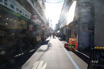 敷地北西側の前面道路
