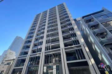 プレミスト東銀座築地EdgeCourtの外観（北西側から）