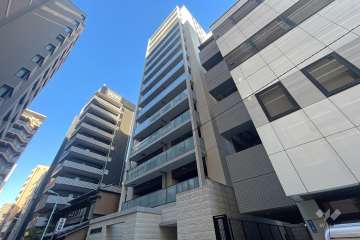 プレミスト東銀座築地EdgeCourtの外観（南東側から）