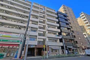 中銀築地マンシオンの外観（北側から）