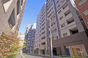 敷地北西側の前面道路(南西側から)