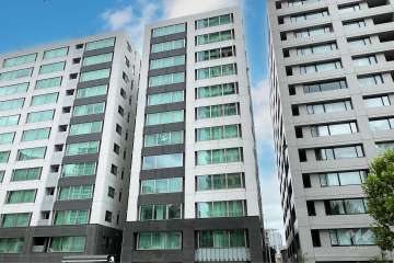 シティハウス月島駅前ベイブリーコートの外観（北西側から）