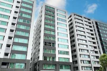 シティハウス月島駅前ベイブリーコートの外観（北側から）