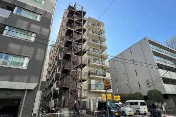 佃スカイハイツの外観（北側から）