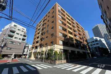 東京月島ガーデンハウスシテイフロントの外観（南側から）