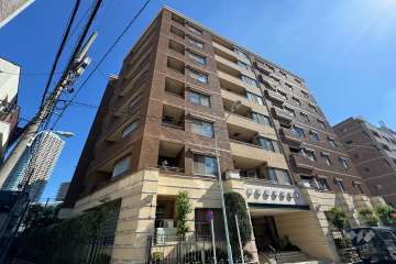 東京月島ガーデンハウスシテイフロントの外観（南西側から）