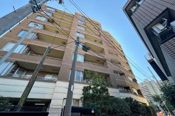 東京月島ガーデンハウスシテイフロントの外観（北西側から）