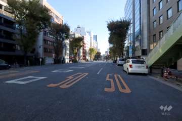 敷地南西側の前面道路