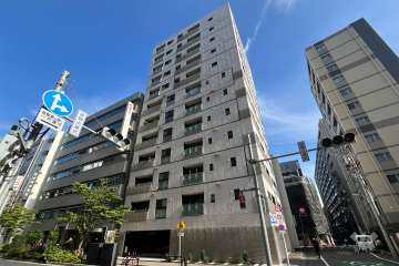 グリーンパーク日本橋久松町レジデンスの外観（北西側から）