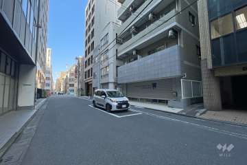 敷地の西側前面道路（南側から）