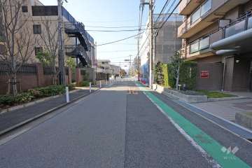 敷地南側の前面道路（東側から）