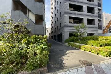 敷地南側の前面道路（東側から）