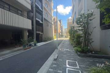 敷地南西側の前面道路　