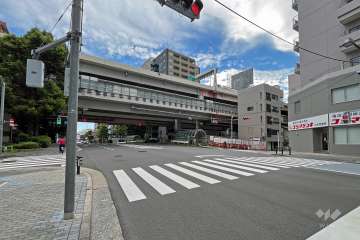 敷地の東側前面道路（北側から）