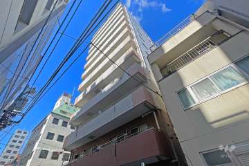 グリーンパーク日本橋浜町の外観（南西側から）