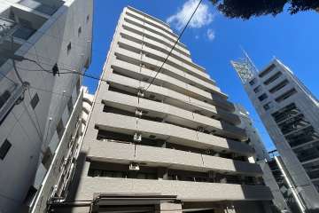 ライオンズマンション日本橋浜町の外観（南西側から）