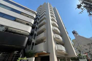 パークハウス八丁堀リバーサイドの外観（西側から）