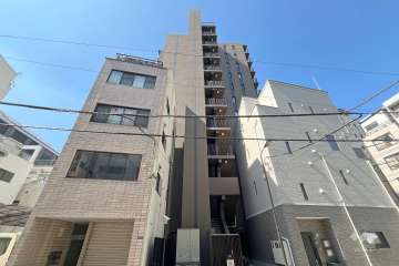 クレヴィア東京八丁堀中央湊の外観（東側から）