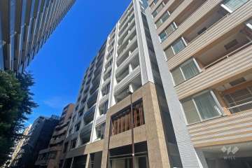 パークシティ中央湊ザレジデンスの外観（南西側から）