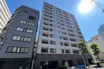 クレヴィア東京八丁堀湊ザレジデンスの外観（北西側から）