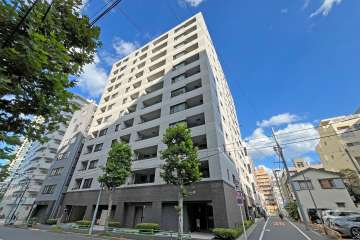 クレヴィア東京八丁堀湊ザレジデンスの外観（南西側から）