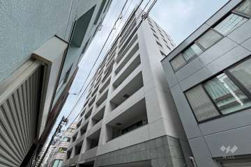 プレシス東京湊ザレジデンスの外観（南東側から）