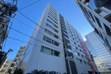 パークホームズセントラルシティ中央区湊の外観（北西側から）