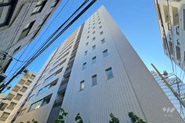 パークホームズセントラルシティ中央区湊の外観（北側から）