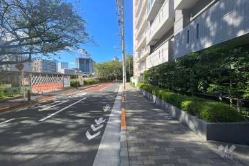 敷地東側の前面道路