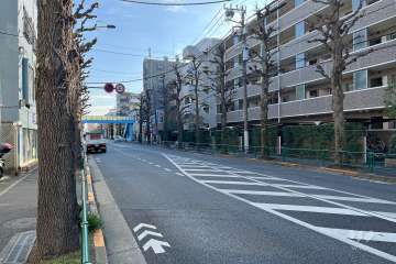 敷地北側の前面道路