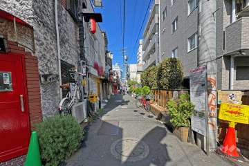 敷地の西側前面道路（南側から）