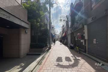 敷地西側の前面道路