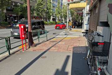 敷地西側の前面道路（南側から）