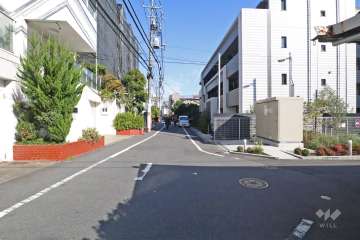 敷地北側の前面道路（西側から)