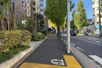 敷地北側の前面道路