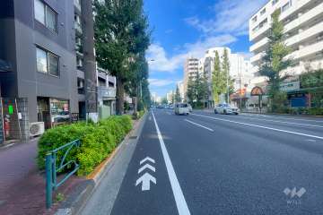 敷地の北側前面道路（東側から）