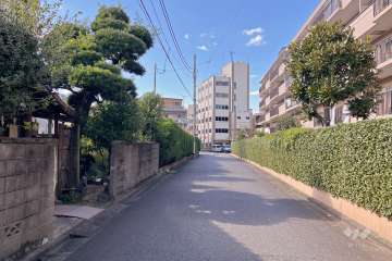 敷地南側の前面道路（東側から）