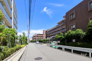 敷地北側の前面道路