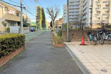 敷地北側の前面道路（西側から）