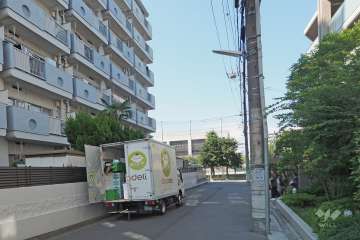 敷地東側の前面道路